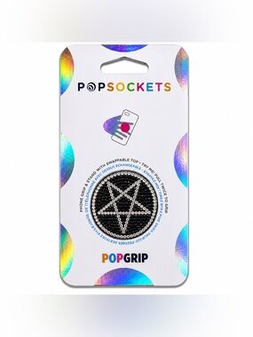 Luxe Crystal Diamond Pentagram Design PopSocket Phone Holder Grip New